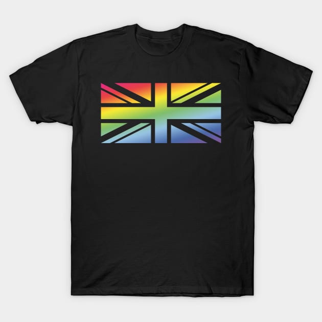 Union Jack / Rainbow Flag (Great Britain / United Kingdom) T-Shirt by MrFaulbaum